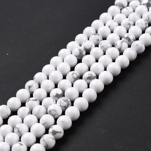Synthetic Howlite Round Beads 6mm